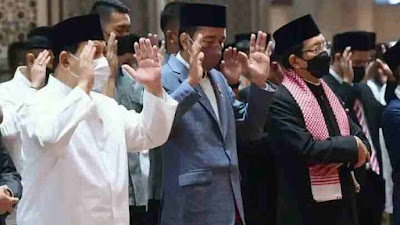 Presiden Jokowi Shalat Iduladha 1443 H di Masjid Istiqlal