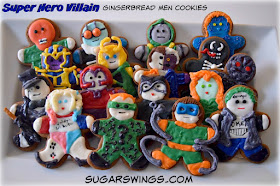 Super Hero Villain Gingerbread Men Cookies