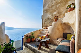 Una casa cueva tradicional en Santorini