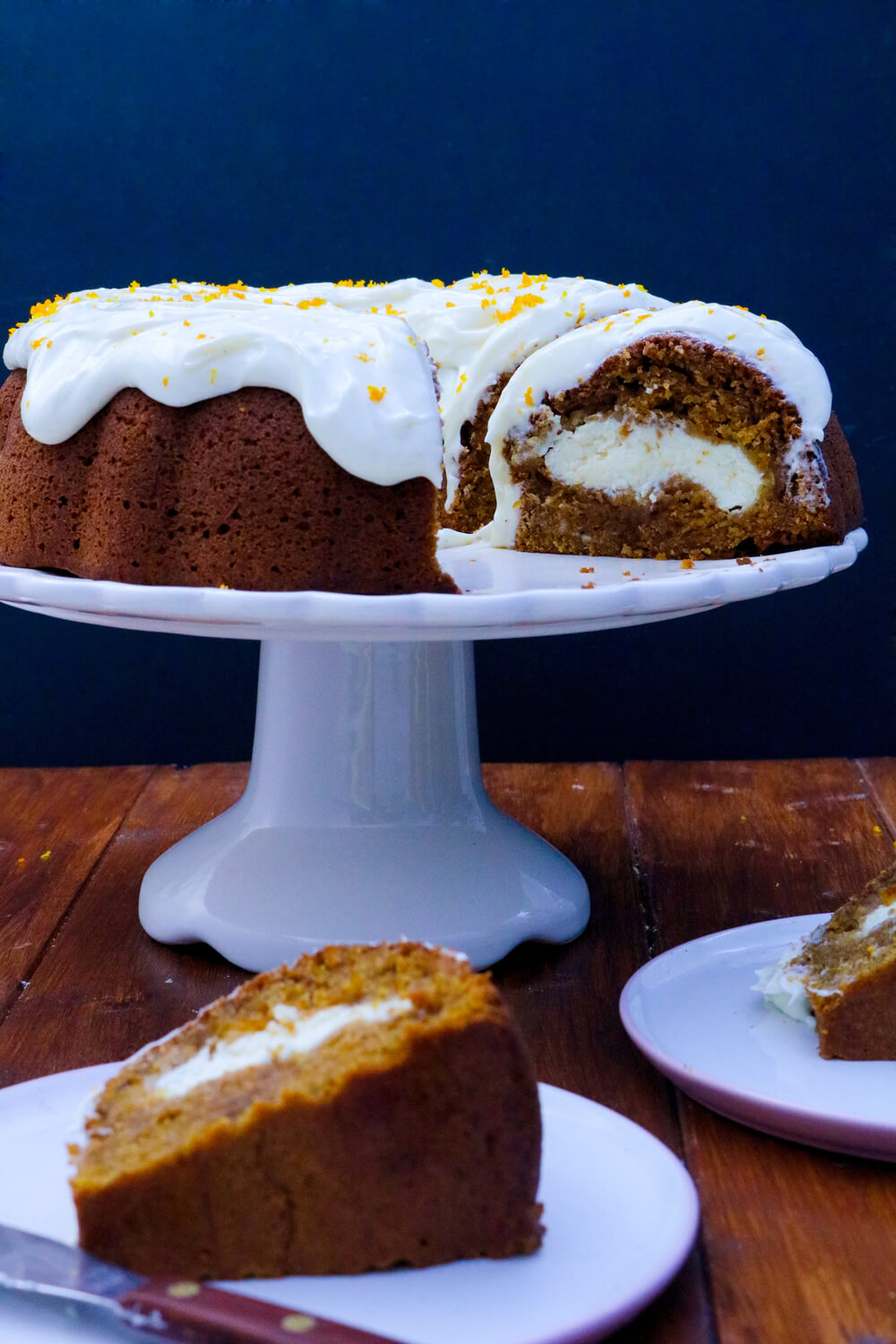 Carrot Bundt Cake with a Cheesecake Filling | Take Some Whisks