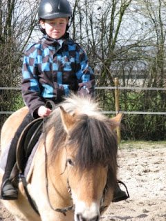 Casper loves horse riding