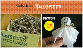 Halloween: fantasma chupa-chups y golosinas terroríficas / Halloween lollipop ghost and scary gummy worms