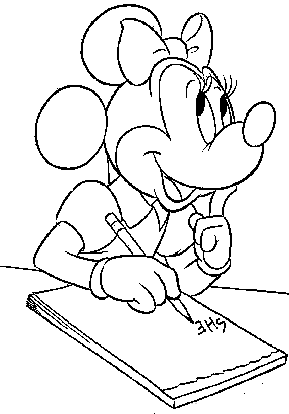 Free Minnie Mouse Birthday Printables Minnie Mouse Color Page3