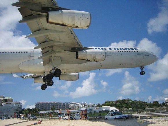 Flying Over a Strip of Beach