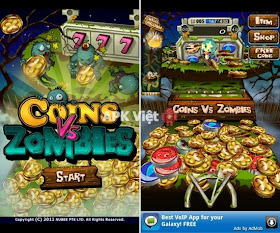 Coins Vs Zombies v1.1.9 APK: game quăng tiền vào zombies cho android