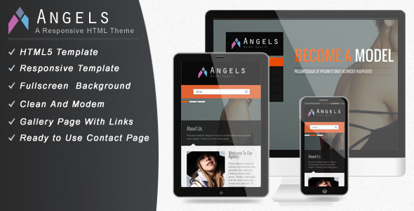 Angel - Responsive Model Agency Website Template - Fashion Retail