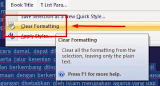 merapikan tulisan ms word