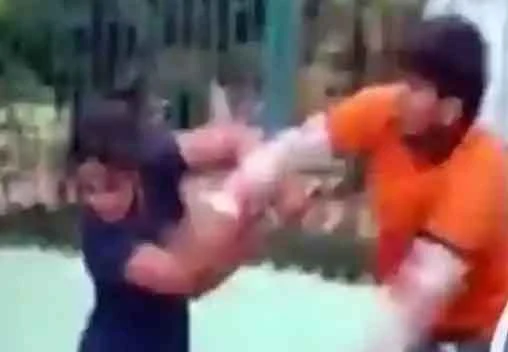 VIDEO Food delivery boy beats up woman for assaulting boyfriend, watch video