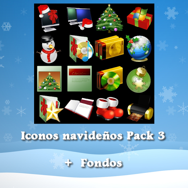 Iconos Navideños - Pack 3 + Fondos