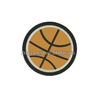 Basketball Embroidery Design Applique