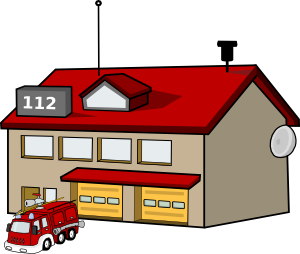 Fire department clip art, fire station