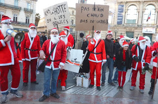 Montpellier : Père Noël en révolte