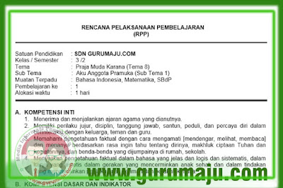 RPP Kelas 3 Tema 8 Kurikulum 2013 Revisi 2018