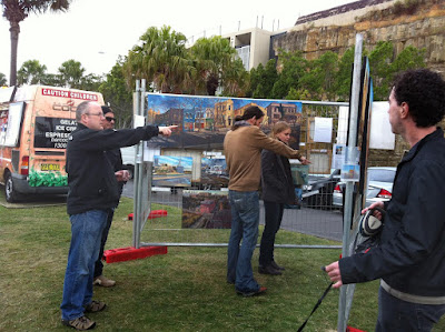 Exhibition of paintings of Pyrmont painted en plein air by Jane Bennett at the 2012 Pyrmont Festiva