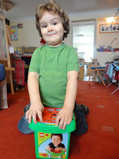 Big Boy and the Lego Duplo Creative Sorter