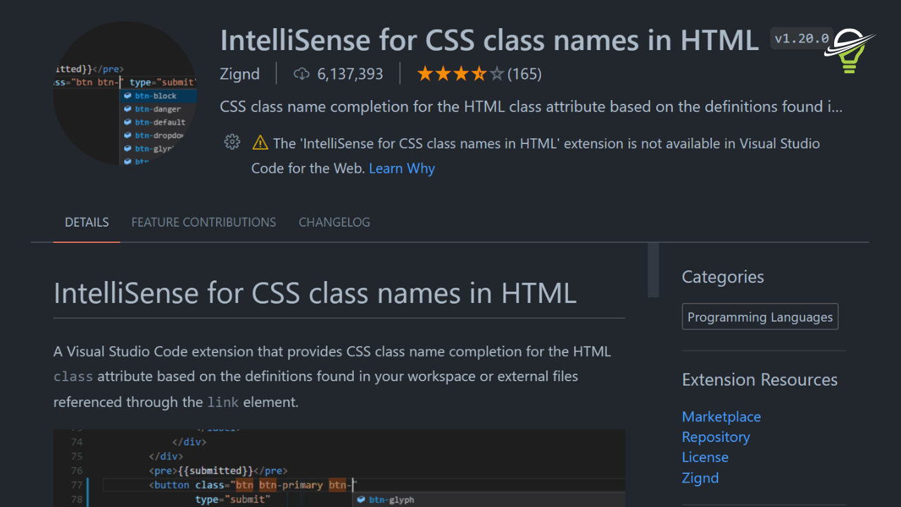 IntelliSense for CSS, HTML, and JavaScript
