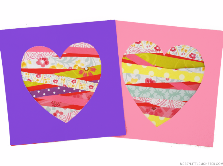 Paper Heart Craft Mother's Day card for kids to make