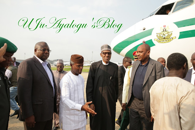 .As President Buhari Celebrates Osinbajo On Return To Today (Photos) ...Holds Secret Meeting With Osinbajo, Security Chiefs