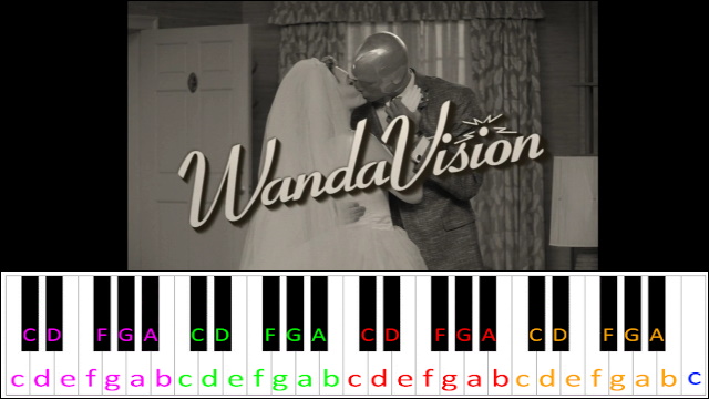 A Newlywed Couple (WandaVision) Piano / Keyboard Easy Letter Notes for Beginners