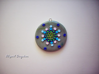 polymer clay, pendant, handmade, 