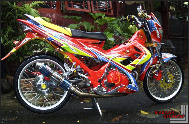 15 Modifikasi Motor Suzuki Satria Fu Airbrush Terbaru