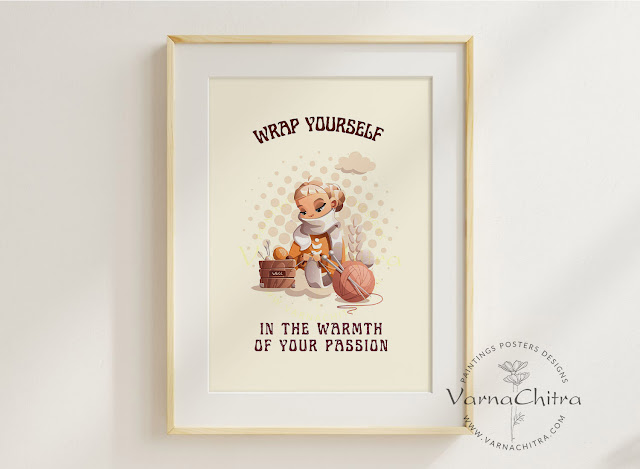 wrap yourself in the warmth of your passion, motivational poster, by Biju Varnachitra