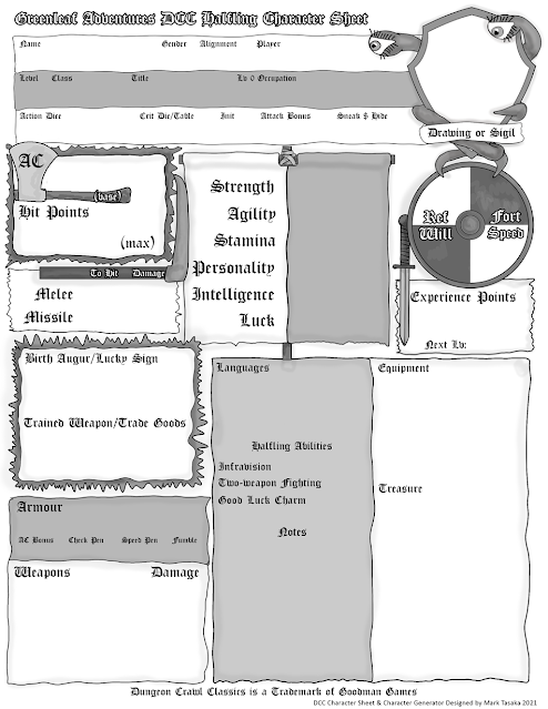 Dungeon Crawl Classics Character Sheet