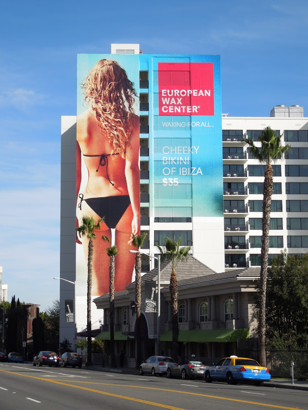 Cheeky European Wax Center bikini billboard