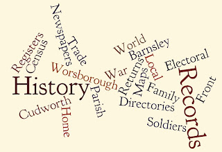 My History Talks Wordle starring such words as Parish and Census and Registers and Maps and so on!