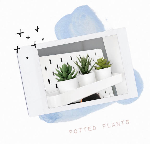 3 potted plants from ikea