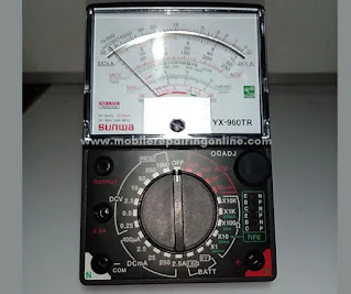 analog multimeter reading