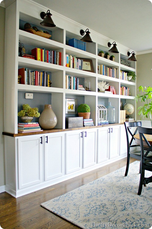 DIY built ins with kitchen cabinets