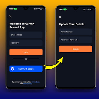 GameX Reward App Login