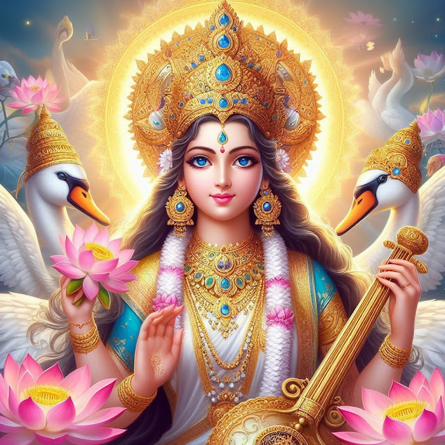 Goddess Sarasvati and her festival pics