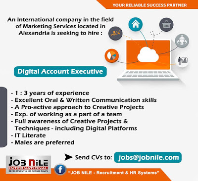 Digital Account Executive  - job nile - Alexandria - Egypt  - jobs