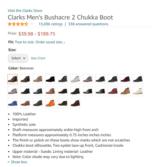 clarks men's bushacre 2 chukka boot dark tan leather