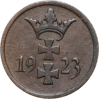 Danzig Coins 1 Pfennig 1923