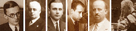 Los ajedrecistas Dr. Rey, Dr. Marín, Almirall, Doménech, Dr. Lafora y Dr. Mundi