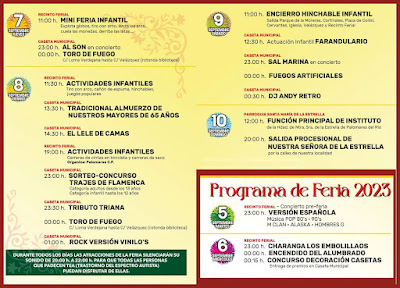 Palomares del Río - Feria 2023 - Programación