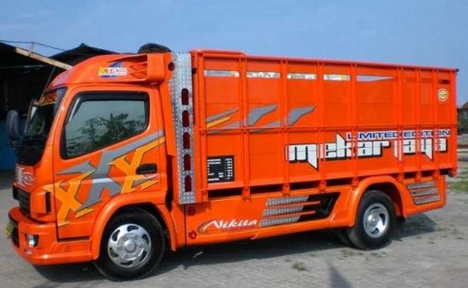 Stiker Mobil Truk - warna orange stiker truk