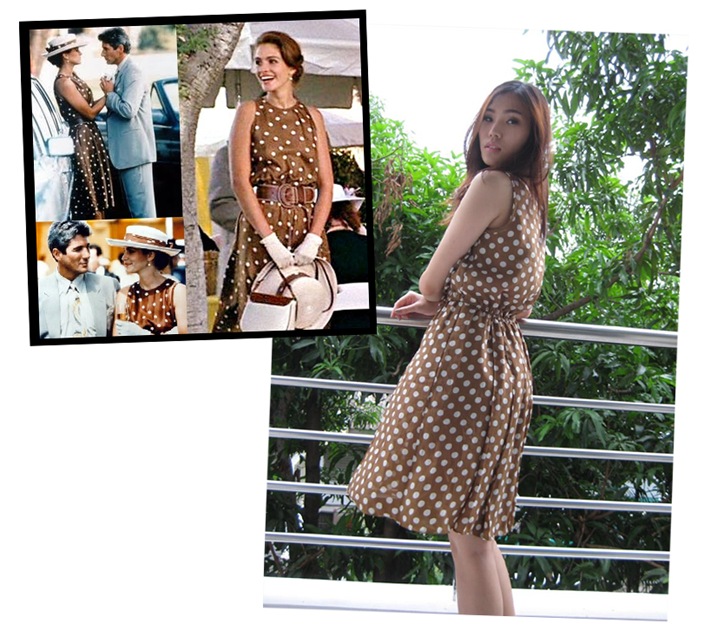 Ever fancied looking like an off duty prostitute? No? Me neither. UNLESS the off-duty prostitute in question is Julia Roberts in Pretty Woman. We spied this gorgeous polka dot dress that is the split of the outfit worn by Ms. Roberts when her character trots to the Polo and tries to be a proper laydee. Yours for £30 from Urban Rebel, it would be a real error not to buy this  dress. In fact I would say it was a….