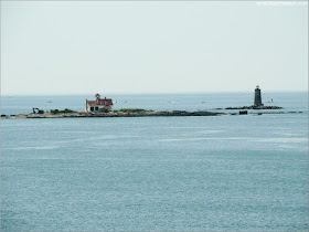 Wood Island y el Faro Whaleback en Kittery Point, Maine