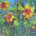 Garden Scene Acrylic Painting By Scottsdale Artist Amy Whitehouse