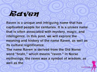 meaning of the name "Raven"