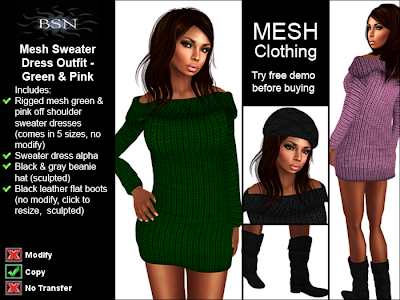 BSN Mesh Sweater Dress Outfit