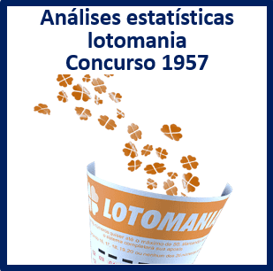 Estatísticas lotomania 1957 análises das dezenas