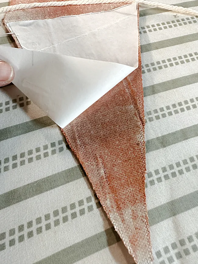 peeling off bonding paper