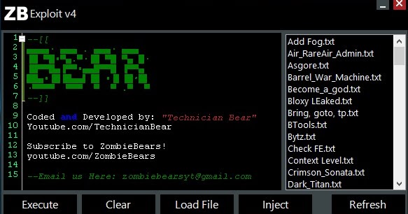 Zombiebears Official Website Zb Exploit V4 New Update October 17 Happy Halloween - roblox injector download 2018