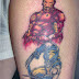 SuperHero Tattoo on your leg as Iron Man