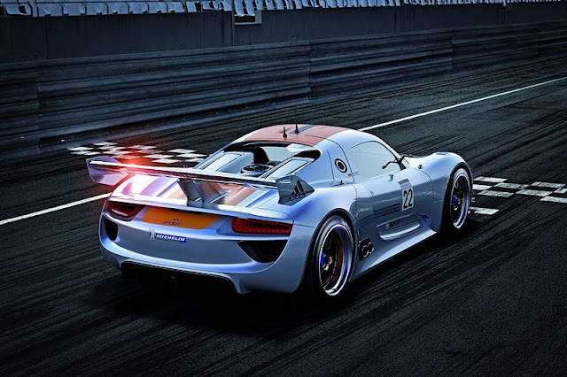 2011 porsche 918 rsr coupe concept rear angle view 2011 Porsche 918 RSR Coupe